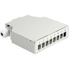 Delock Fiber Optic Distribution Box for DIN rail 8 port pilkas, Piggy-back connector, Straight, Female, Metal, 126 mm