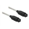 „DeLOCK FireWire“ kištukas, 1,0 m, pilkas, kištukas/kištukas, 1 m