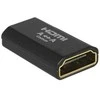 DELOCK didelės spartos HDMI adapteris su eternetu – HDMI-A lizdas > HDMI-A moteriškas 4K Gender Changer juodas