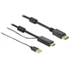Delock HDMI į DisplayPort laidą 4K 30 Hz 3 m