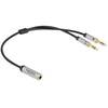 Delock Adapteris 1 x 3,5 mm 4 Pin Klinkenbuchse zu 2 x 3,5 mm 3 Pin stecker