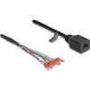 „DeLOCK“ kabelis RJ45 lizdas į laidų antgalius, Cat.5e, 50 cm, juodas, 0,5 m, Cat5e, RJ-45, juodas