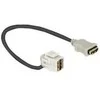 Keystone modulis su kabeliu DeLOCK HDMI ho-ho, 22cm, pilkas /86326