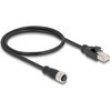 DELOCK M12 adapterio kabelis, D kodavimo, 4 kontaktų BU į RJ45, ST, 50 cm