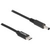 „DeLOCK“ nešiojamojo kompiuterio įkrovimo laidas, USB C tipo kištukas - Dell 4,5 x 3,0 mm kištukas, 1,5 m, USB C, 4,5 x 3,0 mm, 20 V