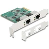 Delock PCI Express x1 Netzwerkkarte 2,5 Gigabit LAN 2 x RJ45 RTL8125
