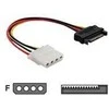 Kabelis Delock 60115 SATA-MOLEX M/F 12cm