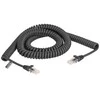„DeLOCK“ RJ45 spiralinis kabelis, kištukas į kištuką, Cat.5e, 3 m, juodas, 3 m, Cat5e, RJ-45, RJ-45, juodas