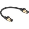 Delock DeLOCK Kabelis sieciowy RJ45 Cat.6A męski na męski S/FTP juoda 30 cm su podstawowym kablem Cat.7 odpowiedni do użytku przemysłowego i zewnętrznego