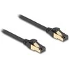 Delock DeLOCK RJ-45 tinklo kabelis Cat.6a S/FTP, su Cat.7 žaliu kabeliu (juodas, 10 metrų, 600 MHz, tinkamas naudoti pramonėje ir lauke)