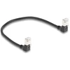 Delock DELOCK RJ45 tinklo kabelis Cat.6A S/FTP Slim 90° kampinis 0,25 m juoda