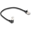 Delock DeLOCK Kabelis sieciowy RJ45 Cat.6A S/FTP Slim w dół pod kątem 90/prosty 0,25 m juoda