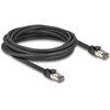 Delock DeLOCK RJ-45 tinklo kabelis Cat.6a U/FTP itin lankstus (juodas, 5 metrai, vidinis nerūdijančio plieno apvalkalas)