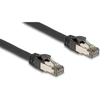 Delock RJ-45 Netzwerkkabel Cat.6a U/FTP ultra flexibel (juodas, 10 Meter, innerer Edelstahlmantel)