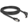 Delock RJ45 Kabelis sieciowy Cat.8.1 S/FTP 90° kątowy w górę / prosty 2 m juoda (80395)