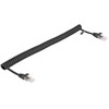 Delock DELOCK RJ45 Spiralkabel Stecker zu Stecker Cat.5e 1m Juodas