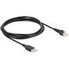 Delock Brūkšninio kodo skaitytuvo kabelis RJ50(M)->USB-A(M) 1,5M JUODA DELOCK