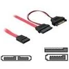 Delock SATA - SATA Slimline, 0,5 m, raudona (84418)