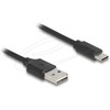 USB kabelis Delock USB-A – USB-A 0,8 m Juodas (90133)