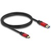 Kabelis USB Delock USB-A - USB-C 1 m Raudona (80617)