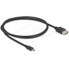 Kabelis USB Delock USB-A - microUSB 1 m Juodas (81518)
