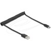 Kabelis USB Delock USB-A – USB-C 0,75 m Juodas (90368)