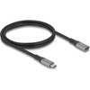 DeLOCK 81201, 1 m, USB C, USB C, USB4 Gen 2x2, 40 Gbit/s, Juoda, Pilka