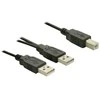 LAIDAS USB-A(M)+MAITINIMO USB-A(M)->USB-B(M) 2.0 1.8M JUODA DELOCK