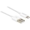 Delock Atblokuokite USB duomenų ir įkrovimo laidą, skirtą iPhone™, iPad™, iPod™, baltas 15 cm