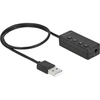 Delock USB ausinių ir mikrofono adapteris su 2 x 3,5 mm lizdu