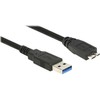 DELOCK Cable USB 3.0 Type-A male > USB 3.0 Type Micro-B male 1,5 m juodas