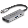 Delock USB C tipo į HDMI 4K 60 Hz adapteris su USB A tipo ir USB C tipo jungtimis, PD 95 W