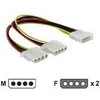 Delock Y kabelio maitinimo šaltinis > 2x 4 kontaktų Molex