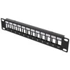 Patch panelė DELTACOIMP Keystone 10", 12 jungtys, juoda / 10-PATCH18