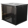 Deltaco 19-5409B, Prie sienos montuojama lentyna, 9U, 50 kg, 14,5kg, Juoda