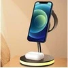 3-in-1 magnetinis belaidis įkroviklis DELTACO, telefonas/TWS/laikrodis, LED lemputė / QI-1041