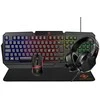 Deltaco 4-in-1 Gaming kit, Ausinės, Klaviatūra, Mice, Pelės kilimėlis