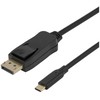 8K USB-C į DisplayPort dvikryptis kabelis DELTACO, 7680 x 4320 @ 30Hz, 2 m, juodas / USBC-DP-BI200 / 1902482