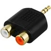 Inline Adapteris DELTACO 3.5mm M - 2xRCA F / AA-25