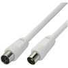 Antenos kabelis DELTACO, A+ klasė, male to female, IEC 169-2, A+ klasė, radijas/TV/SAT/Duomenys, 2 m, baltas / R00150034