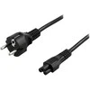 Kabelis DELTACO CEE 7/7 įIEC 60320 C5, max 250V / 2.5A, 2m, juodas / DEL-109N