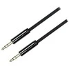 Mob. telefono kabelis DELTACO garso, 3.5mm-3.5mm, 1.0m, juodas lankstus / AUD-101