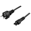 DELTACO grounded cable CEE 7/7 IEC 60320 C5 , max 250V / 2.5A, 0.5m, juodas DEL-109C-50