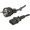 DELTACO įžemintas kabelis CEE 7/7 iki IEC 60320 C13 , max 250V / 10A, 0,5m, juodas / DEL-109M-50