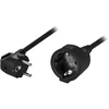 Kabelis DELTACO CEE 7/7 į CEE 7/4 (Schuko), 3.0m, juodas / DEL-112C