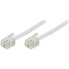 DELTACO telefono kabelis RJ11-RJ11, 2 m, baltas