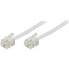 DELTACO telefono kabelis RJ11-RJ11 vyriškas / vyriškas 5m, baltas