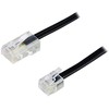 Deltaco Modulinis kabelis, 8P4C į 6P4C (RJ11), 1 m, juodas