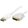 Bikuva.lt Kabelis DELTACO DisplayPort į DVI-D, Full HD 60Hz, 1.0m, baltas / DP-2011