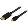 Kabelis DELTACO DisplayPort - mini DisplayPort, Full HD 60Hz, 4.96 Gb/s, juodas, 3.0m / DP-1131